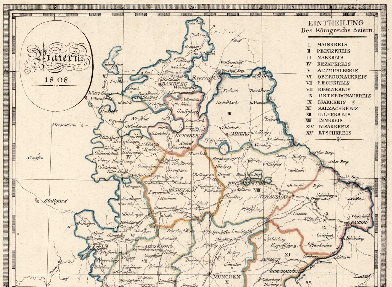 39 02 Kreiseinteilung Bayern 1808 det