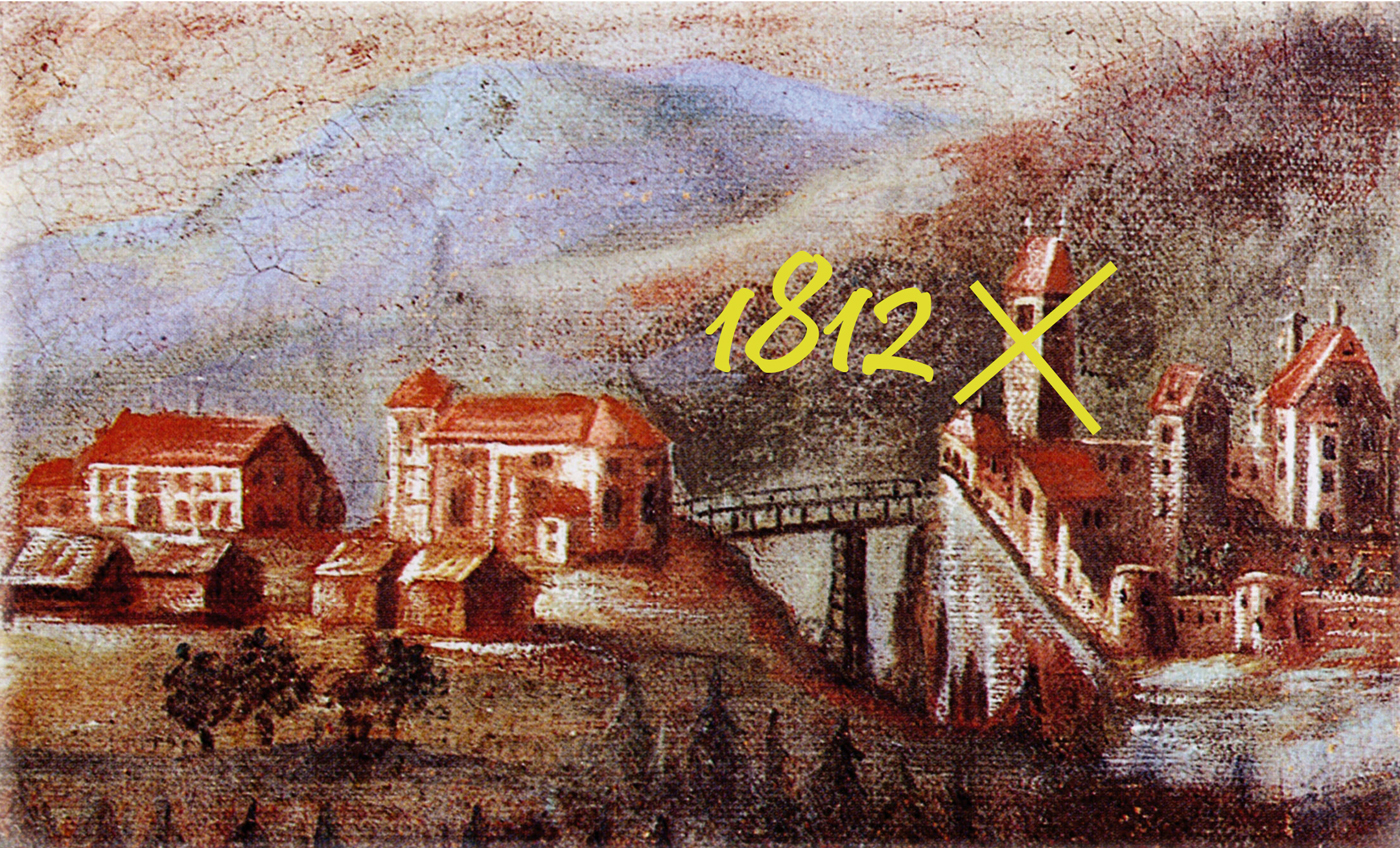 48 c Einsturz Bergfried 1812 w