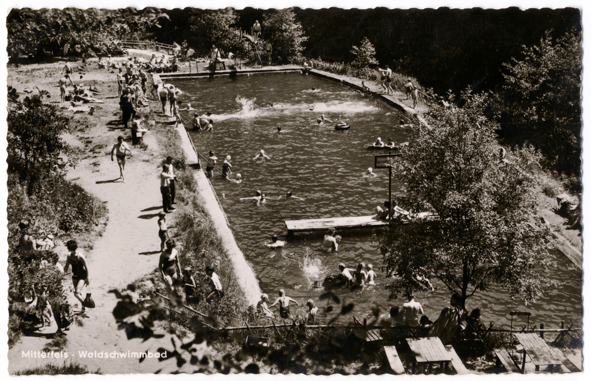 h 0105 mitterfels waldschwimmbad 1959