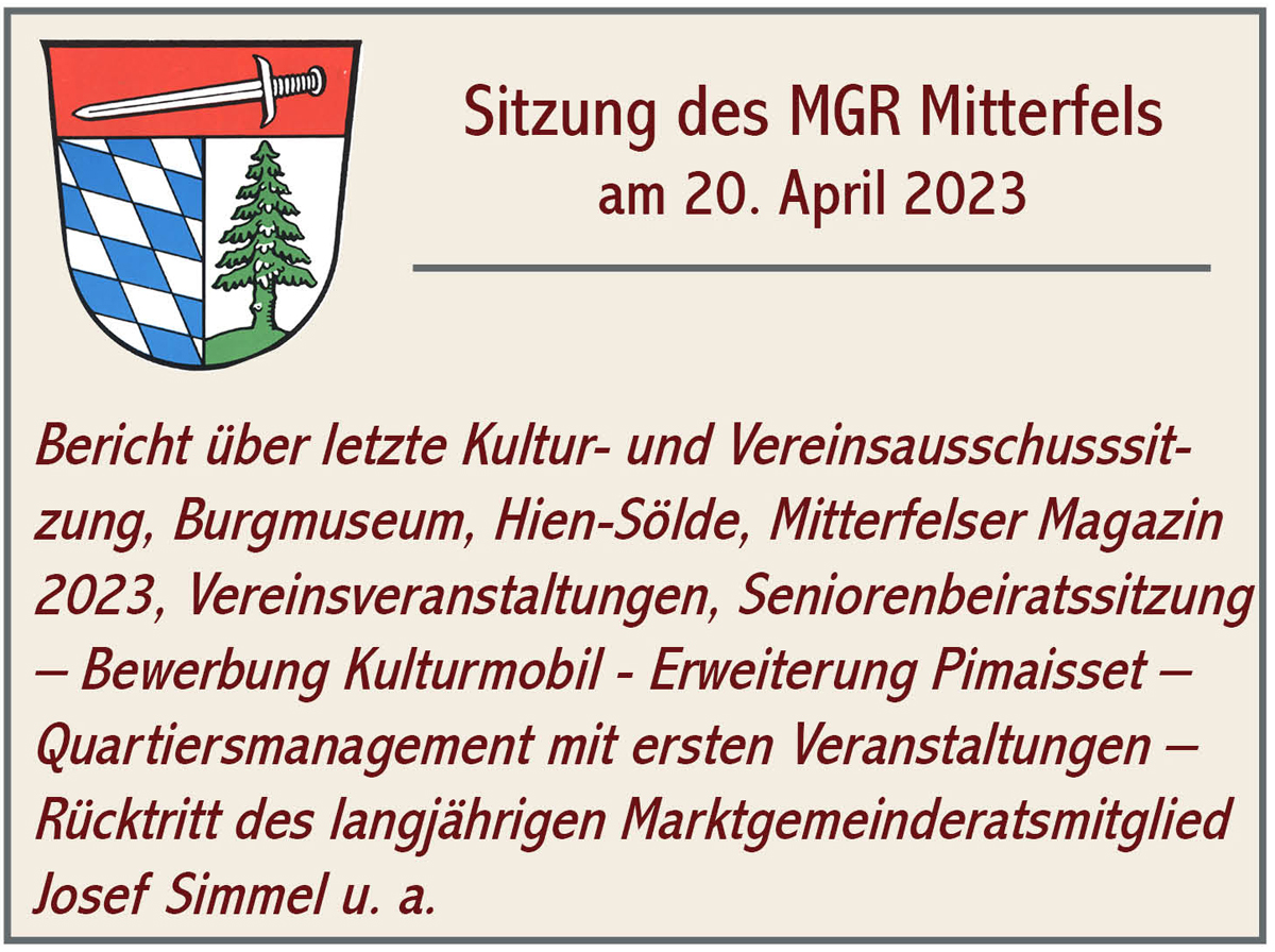 MGR Sitzung Mitterfels 2023 04 20