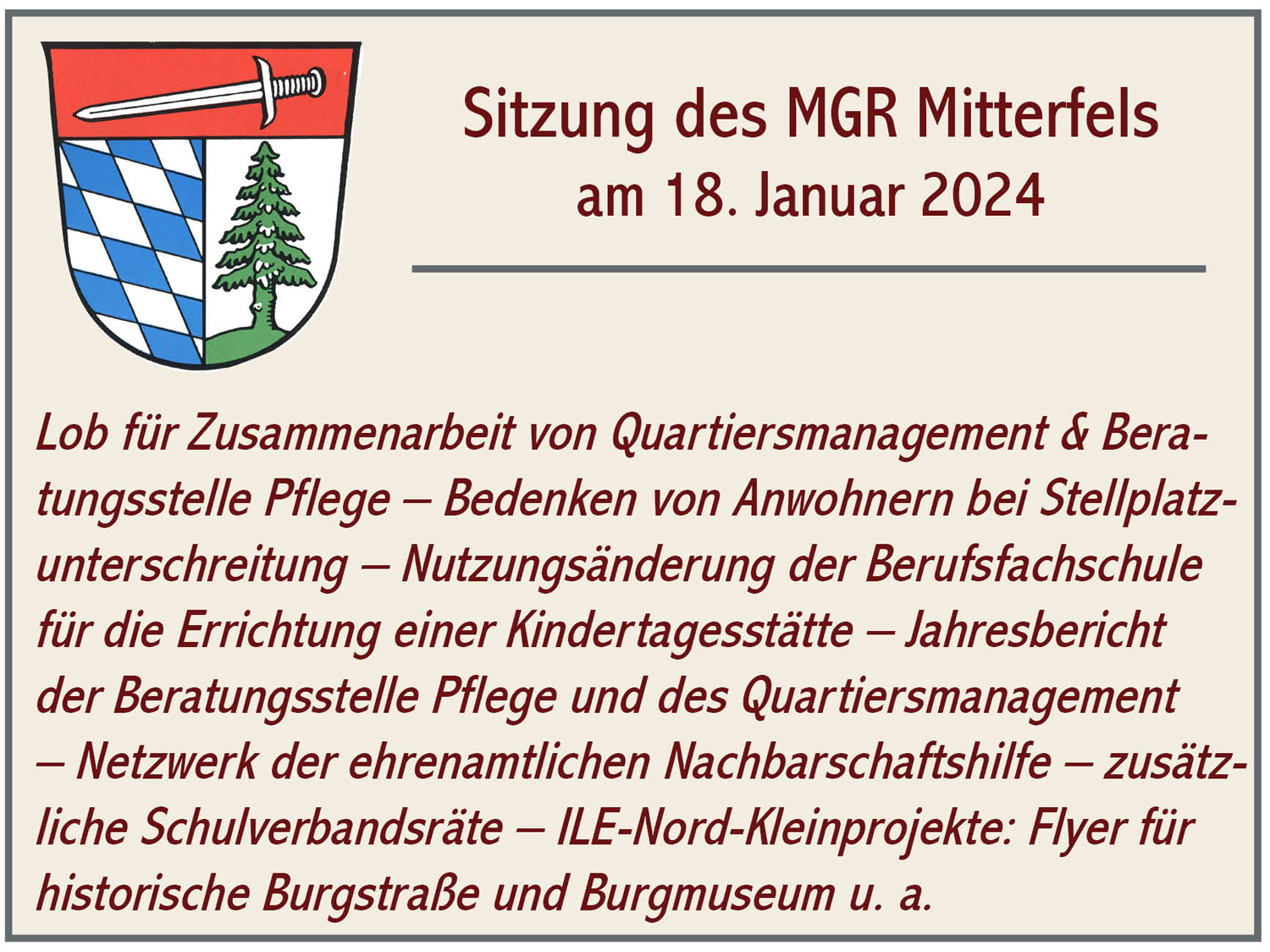 MGR Sitzung Mitterfels 2024 01 18