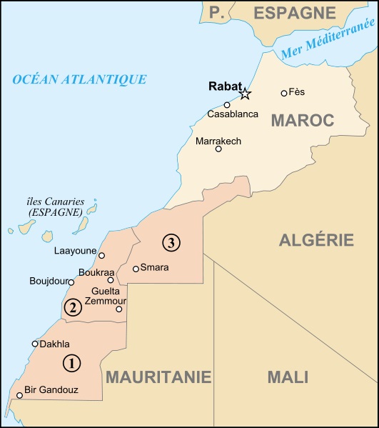02 01 map of morocco and western sahara-fr svg