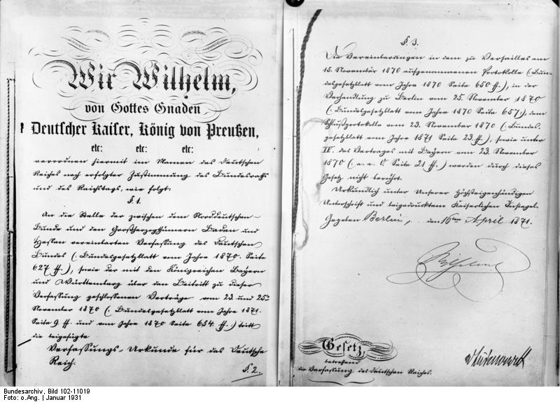 16 01 bundesarchiv bild 102-11019 verfassungsurkunde des deutschen reiches