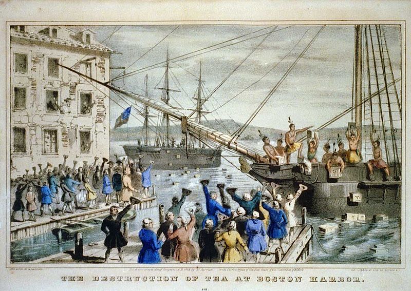 16 01 boston tea party currier colored