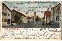 P07-Gruss-aus-Mitterfels-um-1903---Dorfplatz