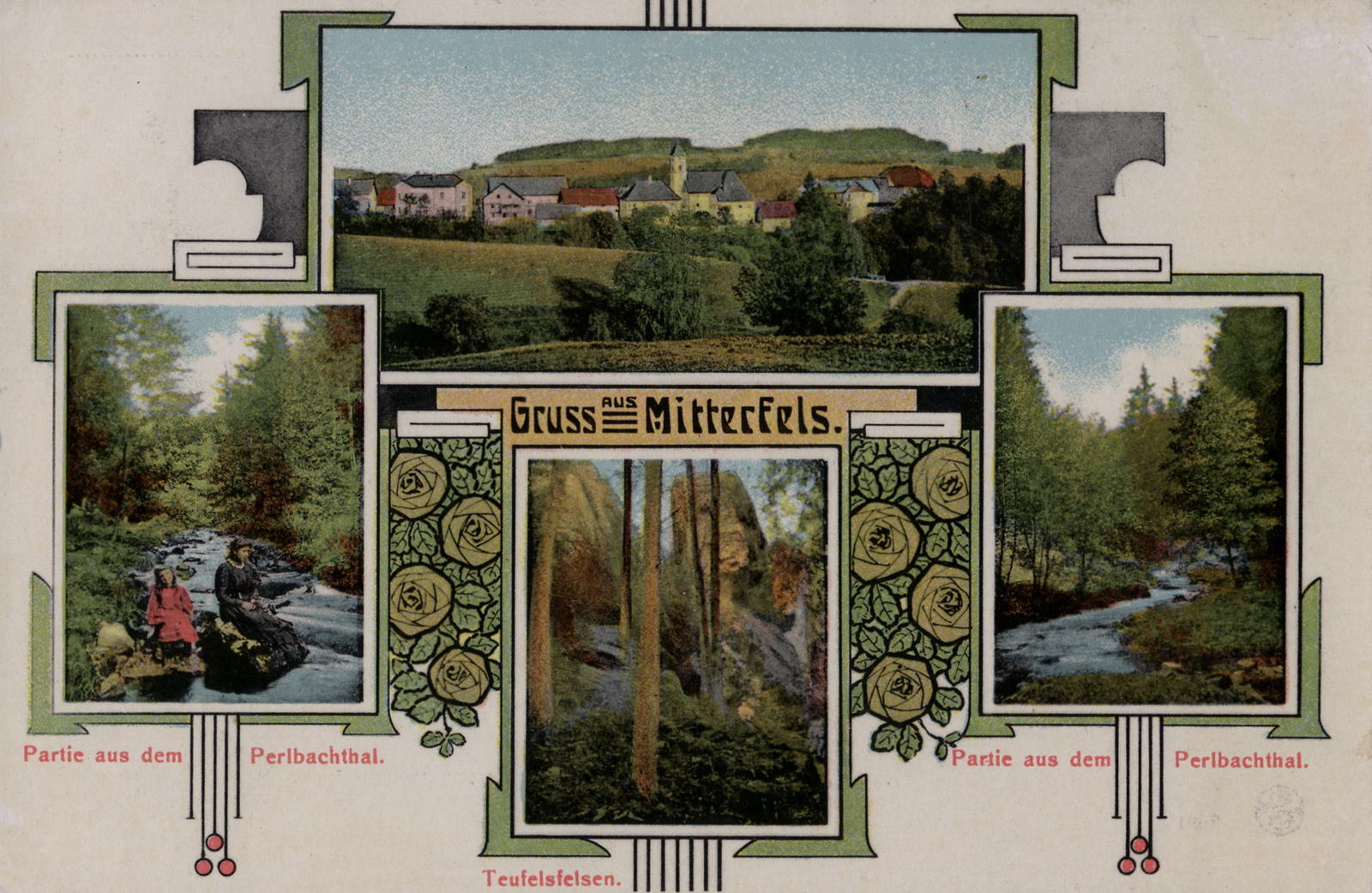 70 04 Ansichtskarte Gruss aus Mitterfels Kernbichl w