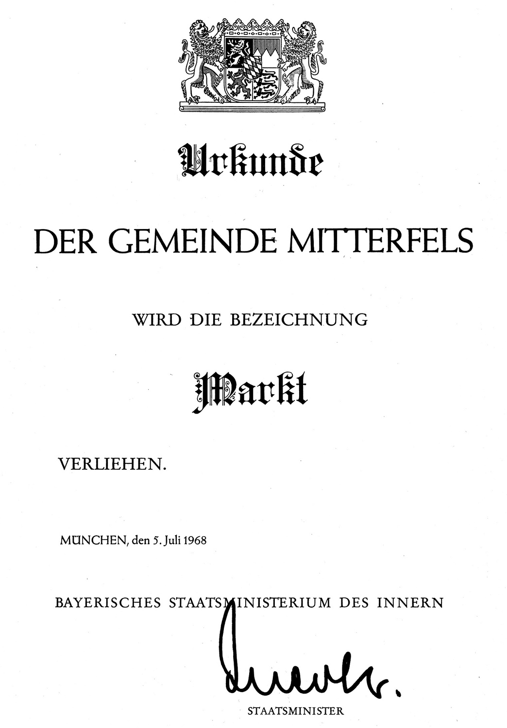 75 28 Urkunde Markterhebung w