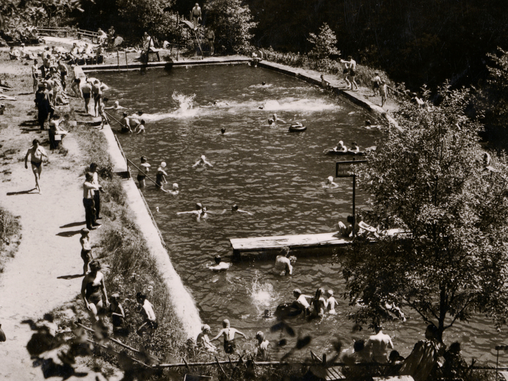 h 0105 mitterfels waldschwimmbad 1959 w