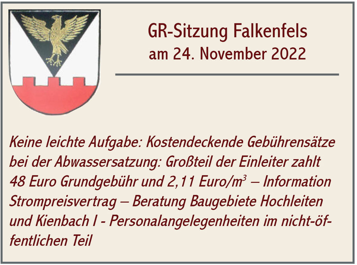GR Sitzung Falkenfels 2022 11 24