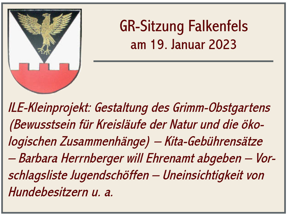 GR Sitzung Falkenfels 2023 01 19