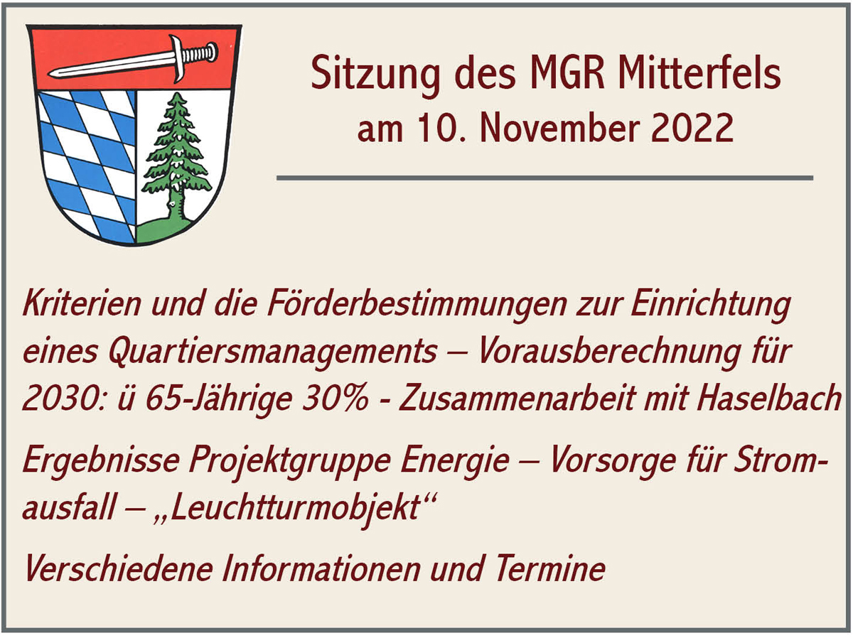 MGR Sitzung Mitterfels 2022 11 10